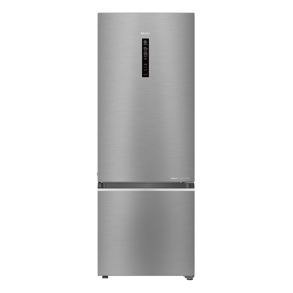 Haier 355L 2 Star Inox Steel Bottom Mount Refrigerator